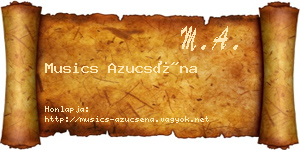 Musics Azucséna névjegykártya